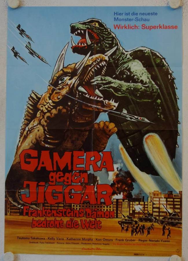 Gamera gegen Jiggar originales deutsches Filmplakat